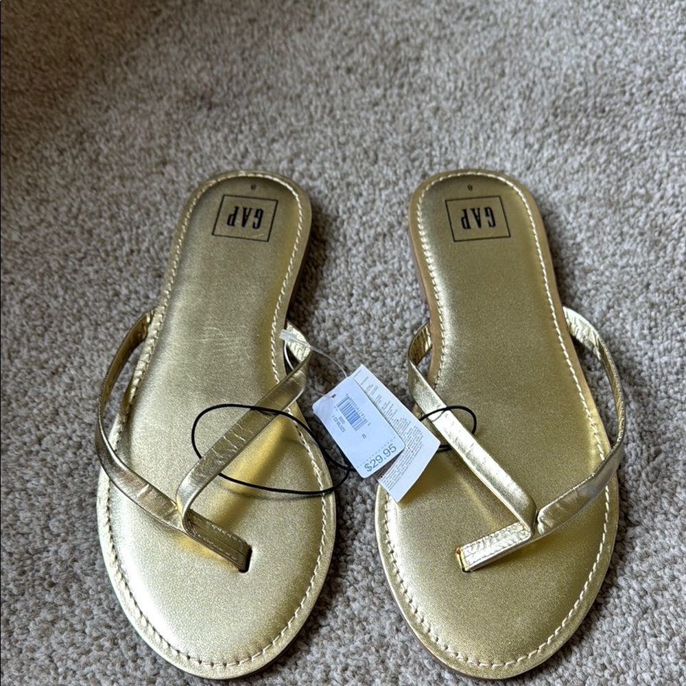 GAP Women's Shiny Gold Sandals